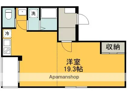 バウムハウス本宿(ワンルーム/3階)の間取り写真