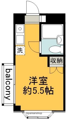 パークアベニュー国分寺2(ワンルーム/3階)の間取り写真