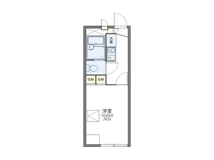 レオパレスベンデュール(1K/1階)の間取り写真