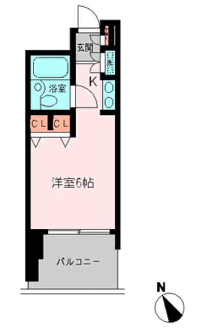 恵比寿アーバンハウス(ワンルーム/2階)の間取り写真