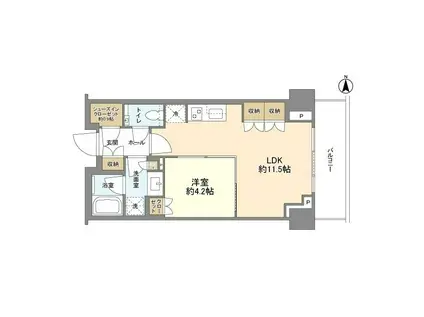 パークコート神宮北参道 ザ タワー(1LDK/7階)の間取り写真