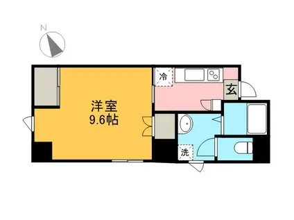 フィヤージュベール(1K/8階)の間取り写真