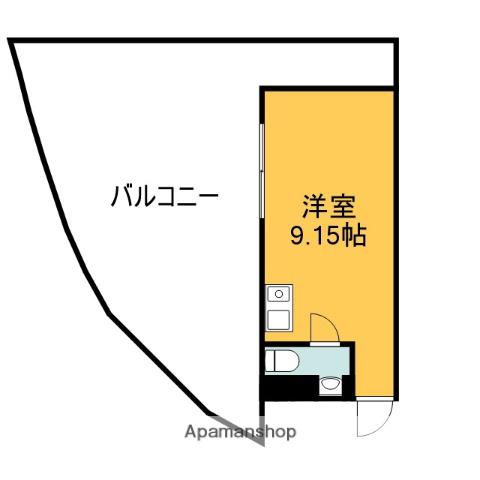 ベオラ・プレイス(ワンルーム/5階)の間取り写真