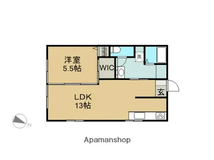 持田パークマンション(1LDK/4階)の間取り写真