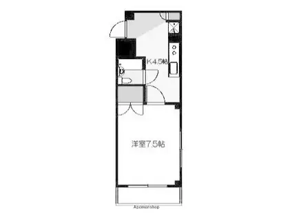 シャトレ宮崎台(1K/1階)の間取り写真