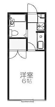 メゾン三恵(1K/1階)の間取り写真