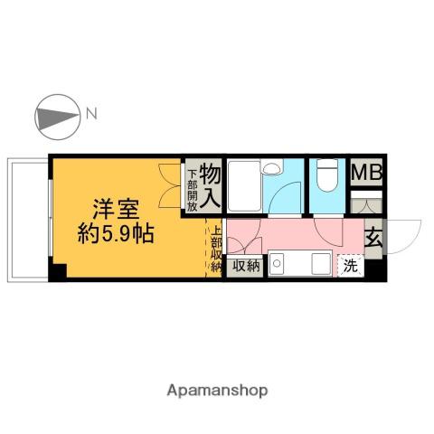 エアフォルク鷺沼(1K/2階)の間取り写真