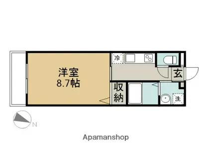 ベラコリーナ(1K/2階)の間取り写真
