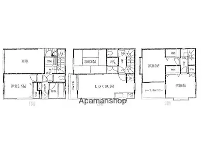 東急田園都市線 宮前平駅 徒歩5分 3階建 築25年(4LDK)の間取り写真