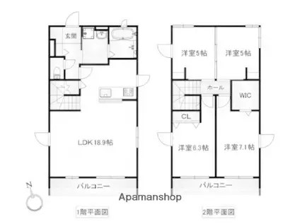 東急田園都市線 宮前平駅 徒歩10分 2階建 新築(4LDK)の間取り写真