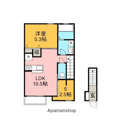キーファーハオス(1SLDK/2階)の間取り写真