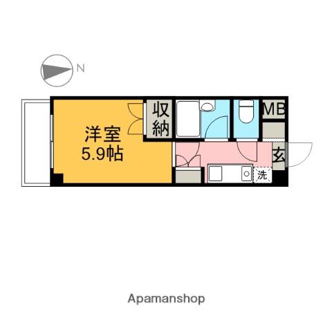 エアフォルク鷺沼(1K/3階)の間取り写真