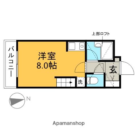 キアヌハレ(ワンルーム/1階)の間取り写真