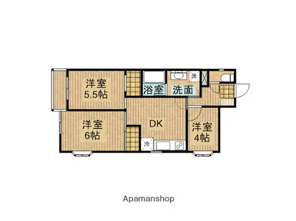 NKC鶴間(3DK/4階)の間取り写真