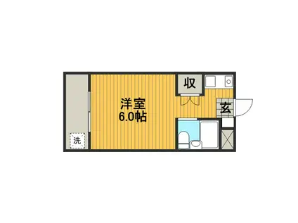第3マンションオリト(ワンルーム/4階)の間取り写真