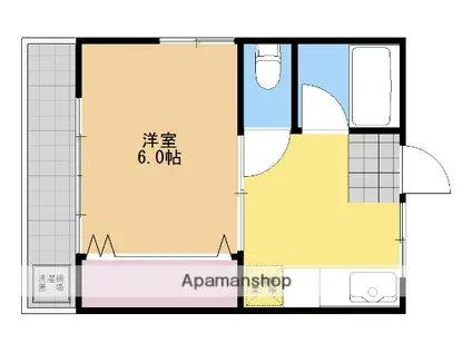 コーポプリイハ(1K/1階)の間取り写真