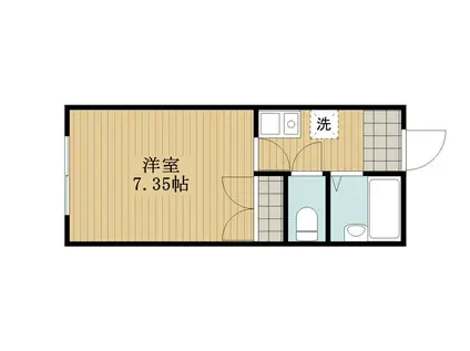 MOONSHINY参番館(1K/2階)の間取り写真