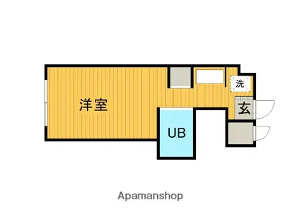 ベルトピア(ワンルーム/2階)の間取り写真