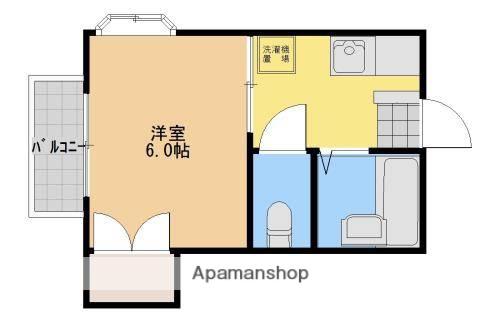緑ヶ丘ハイツ(1K/2階)の間取り写真