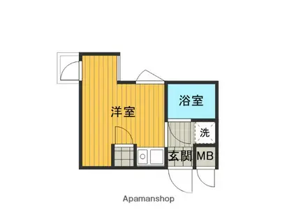 プレール相模大野(ワンルーム/4階)の間取り写真