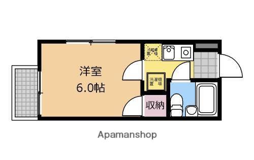 大野台ハイム(1K/1階)の間取り写真