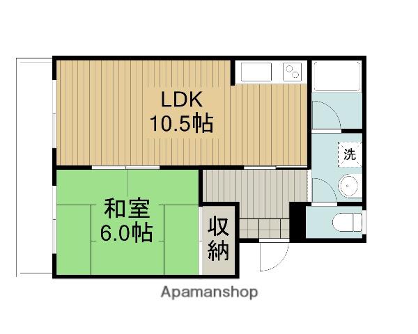 メゾンドK麻溝台(1LDK/1階)の間取り写真
