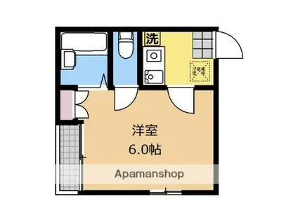 カンパネーラ小田急相模原Ⅲ(1K/2階)の間取り写真