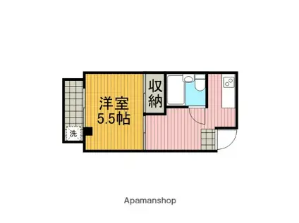 シルクハイツA(1K/3階)の間取り写真