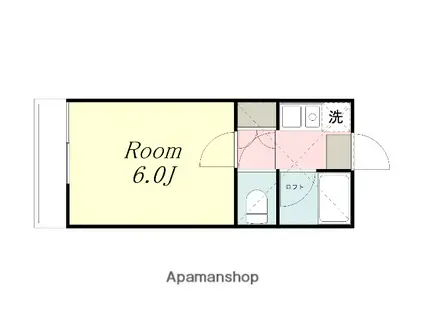 ピュア相模台Ⅰ(1K/2階)の間取り写真