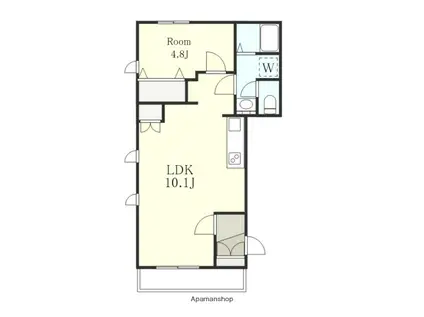 FUNNY TERMS(1LDK/3階)の間取り写真