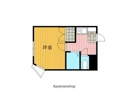 ケーフォレスト(1K/3階)の間取り写真