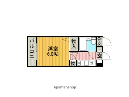 シード・オン21(1K/2階)の間取り写真