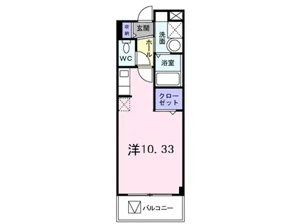 エスぺランサ(ワンルーム/1階)の間取り写真