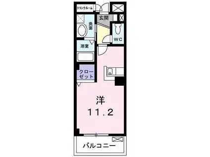 グリーンヒルズ大澤B(1K/2階)の間取り写真