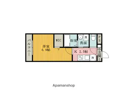 グランコモド小田急相模原(1K/2階)の間取り写真
