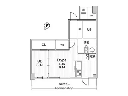 JMF RESIDENCE 町田(1LDK/5階)の間取り写真