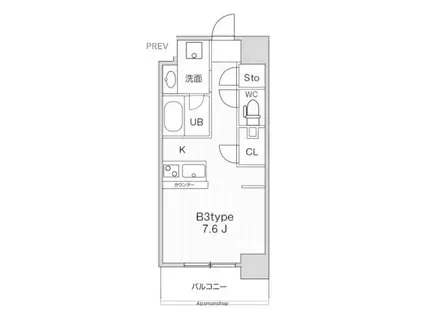 JMF RESIDENCE 町田(ワンルーム/5階)の間取り写真
