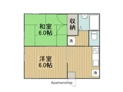 ルミエール井上(2K/2階)の間取り写真