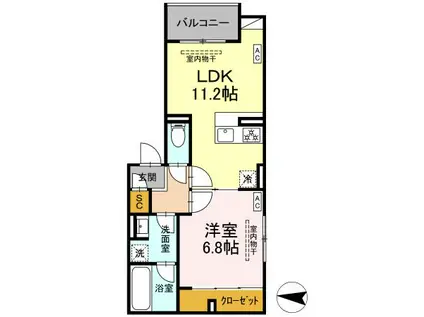 ボアブロンシュ深見(1LDK/3階)の間取り写真