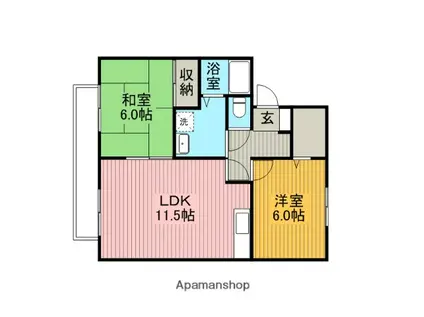 ベルフェアー(2LDK/2階)の間取り写真