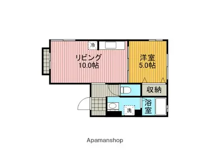 HILL TOP TATSUNODAI PARK(1LDK/1階)の間取り写真