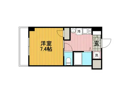 プライムハウス(1K/1階)の間取り写真