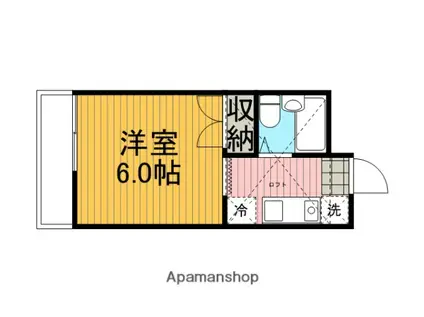 ベテシャン相模大野(ワンルーム/1階)の間取り写真