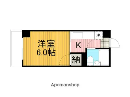 相模原コーポフロンティア(1K/5階)の間取り写真