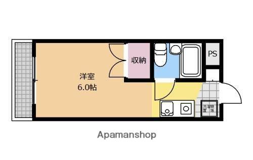 コーポ中島(ワンルーム/3階)の間取り写真