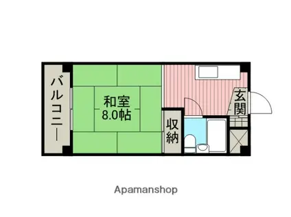 サンライズ橋本(ワンルーム/3階)の間取り写真