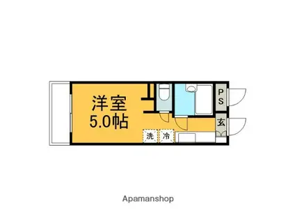 タウンアート相模原(1K/1階)の間取り写真