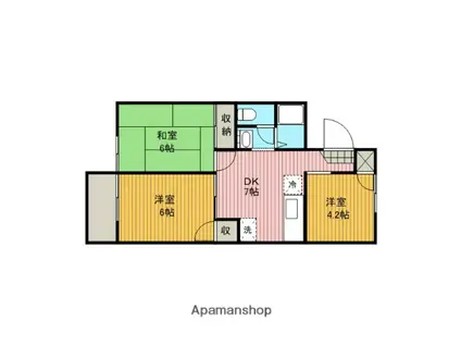 リニアビアンコ(3DK/2階)の間取り写真