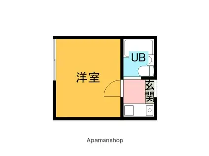 プラザドゥデボンA(ワンルーム/1階)の間取り写真