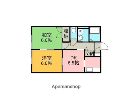 メゾンドール(2DK/1階)の間取り写真